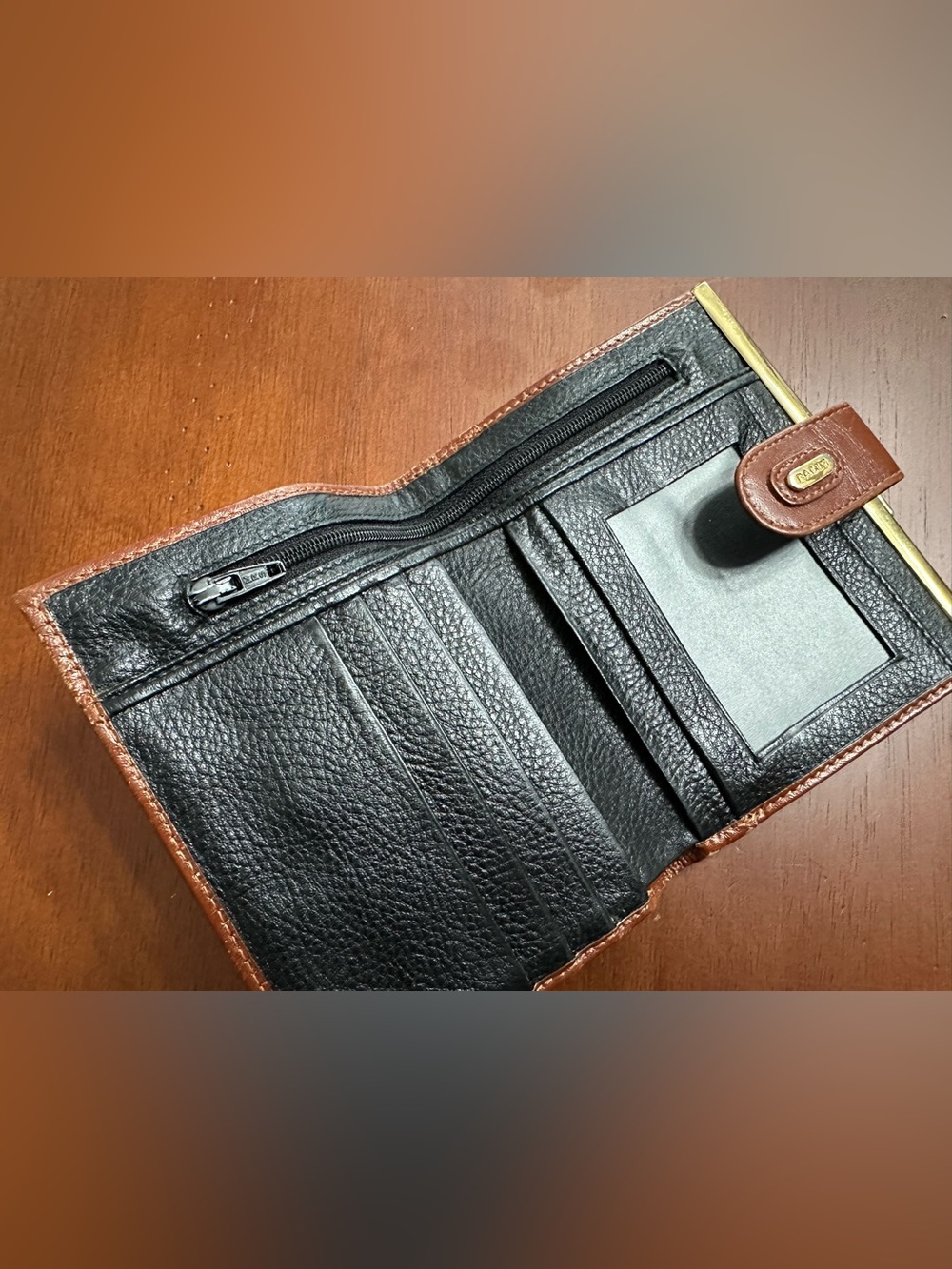 Bally Vintage Black/Brown Leather Bifold Wallet - Picture 9 of 11